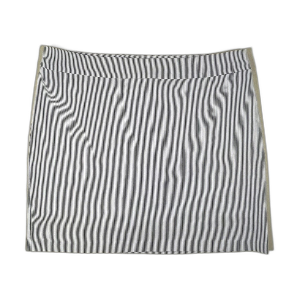 NWT Chico’s Blue White Stretch Pinstripe Pull-On Straight Skort Women’s Sz 16
